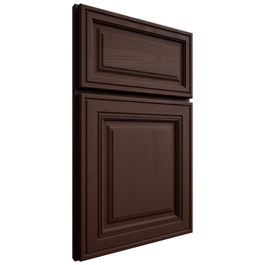 Shiloh Cabinetry Full Overlay Savannah Alder Plain Cut Umber Door
