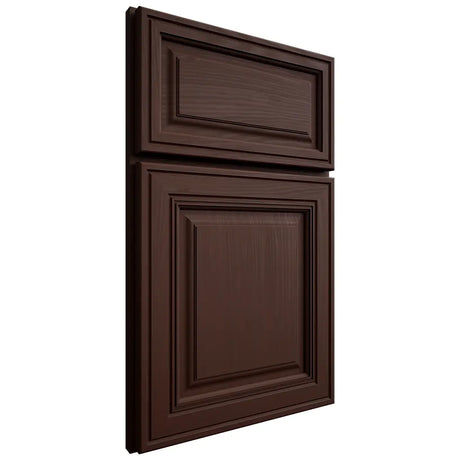 Shiloh Cabinetry Full Overlay Savannah Alder Plain Cut Umber Door