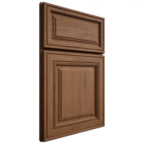 Shiloh Cabinetry Full Overlay Savannah Alder Plain Cut Walnut Door