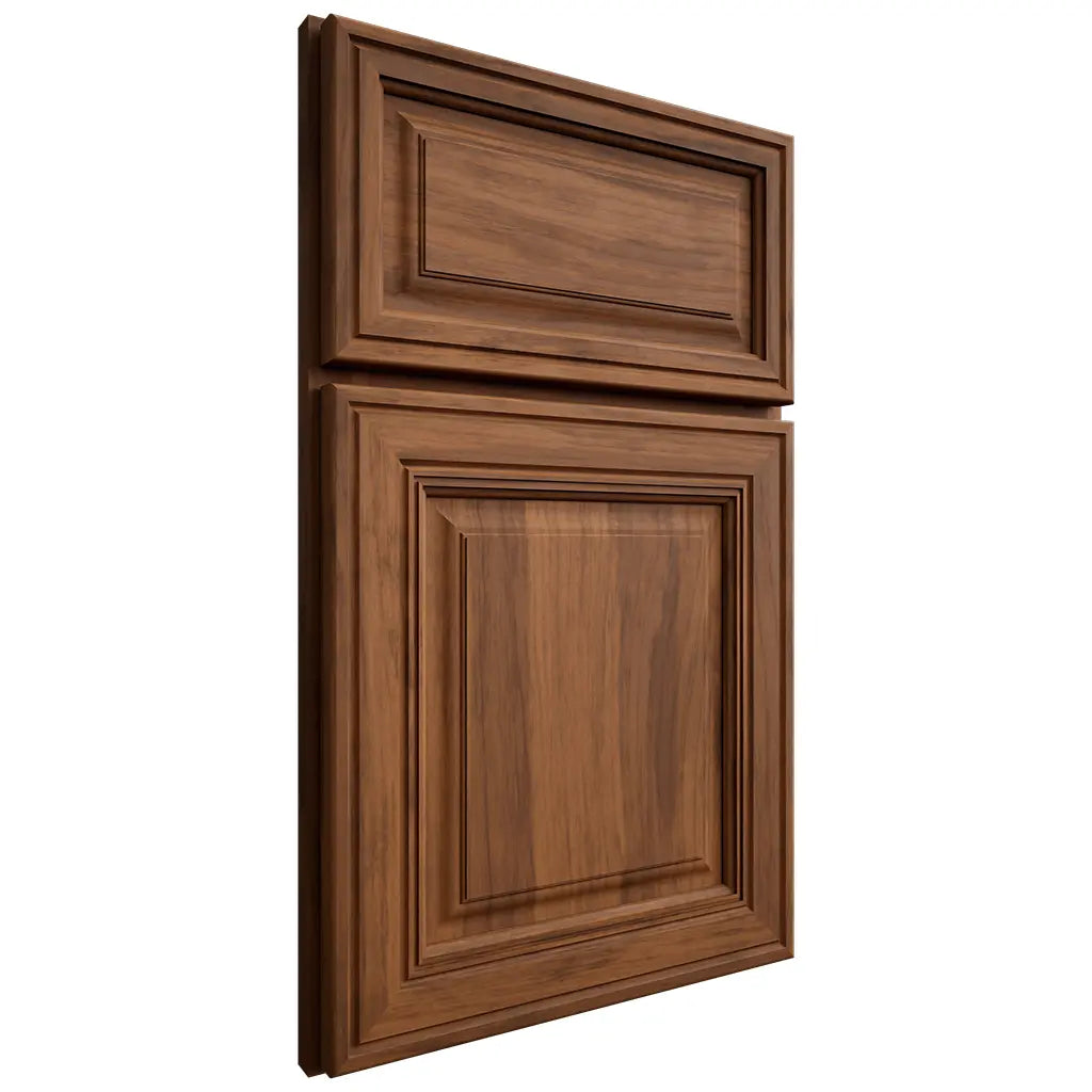 Shiloh Cabinetry Full Overlay Savannah Hickory Plain Cut Burnt Sugar Door