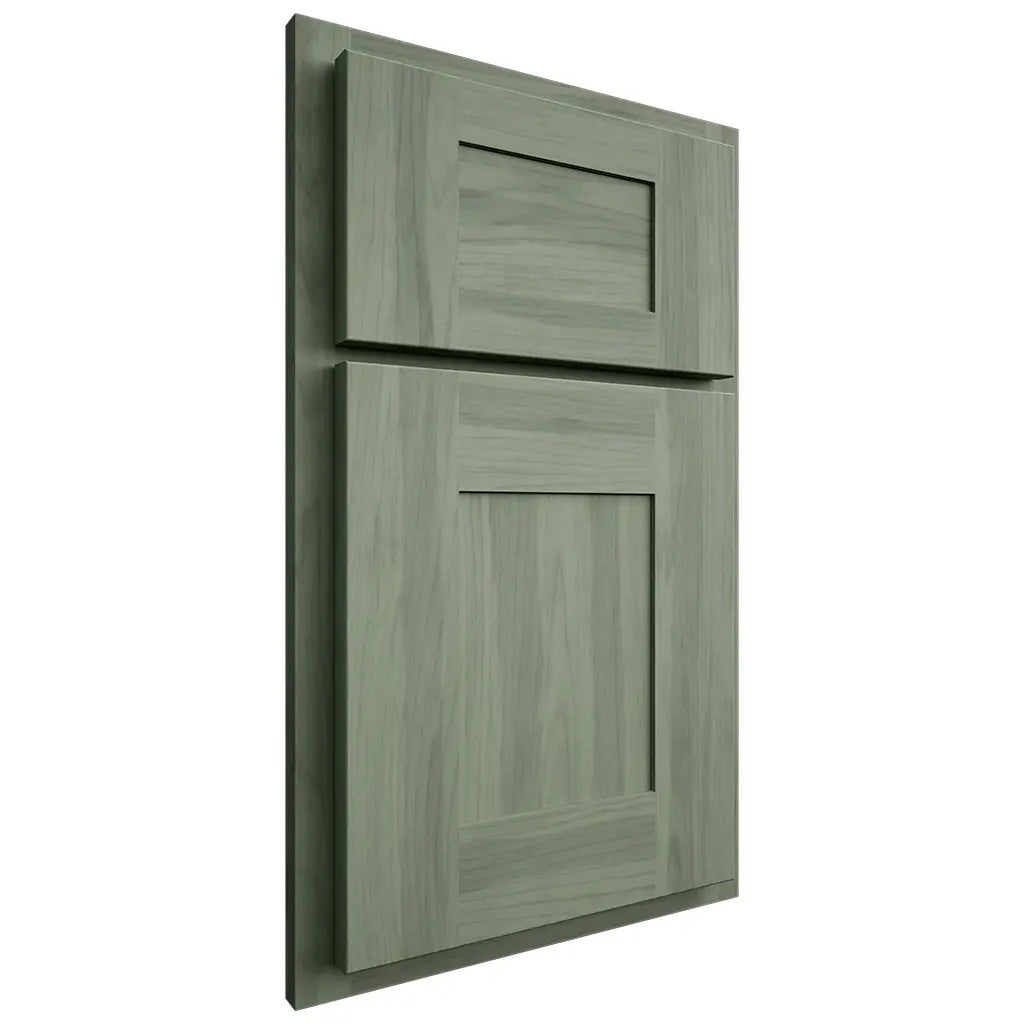 Shiloh Cabinetry Full Overlay Savannah Hickory Plain Cut Moss Door