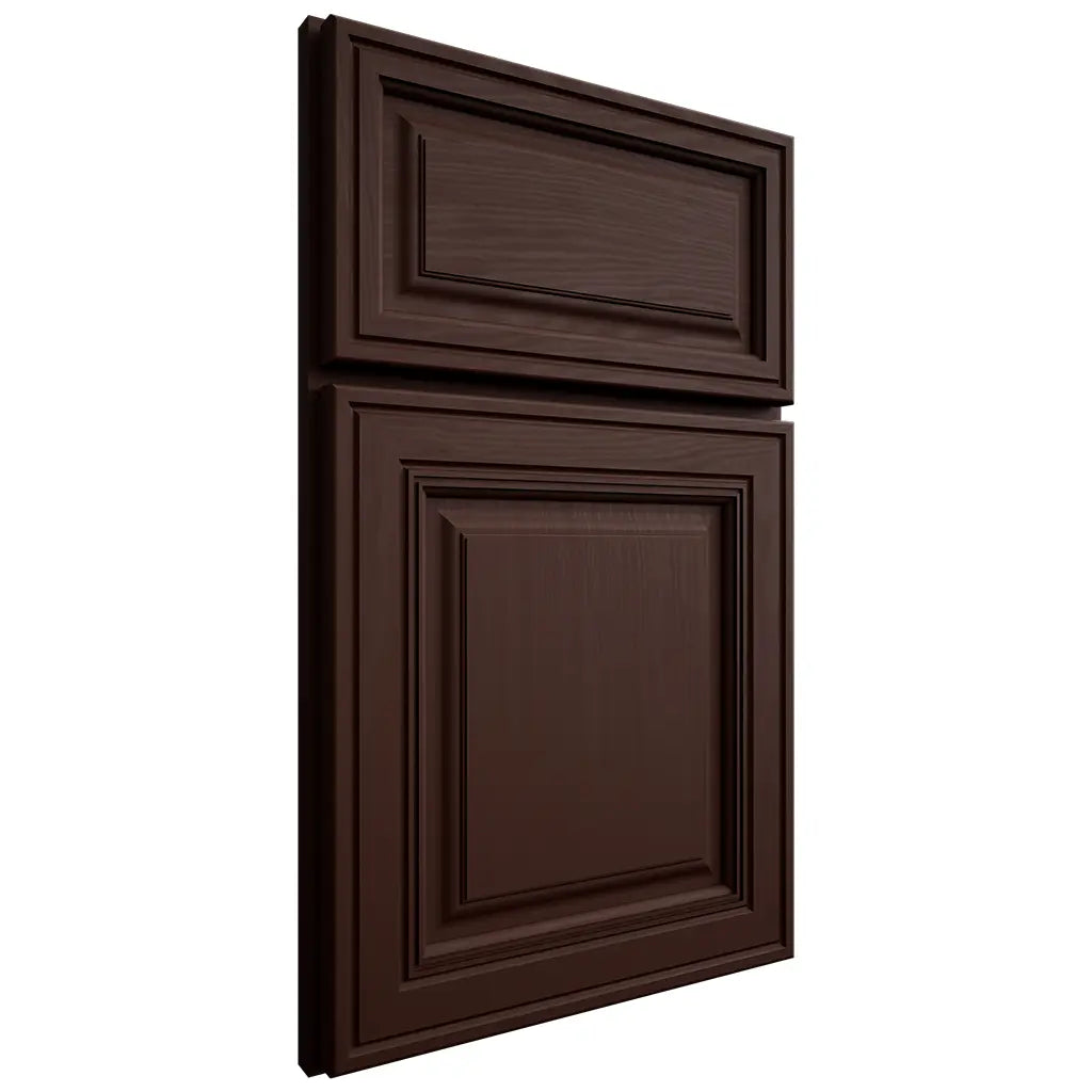 Shiloh Cabinetry Full Overlay Savannah Maple Plain Cut Cocoa Door