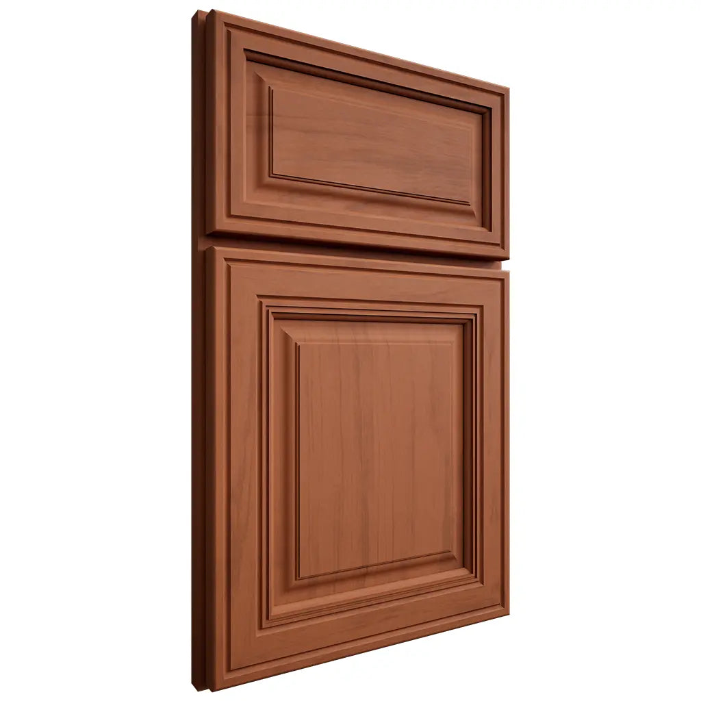Shiloh Cabinetry Full Overlay Savannah Maple Plain Cut Spice Door