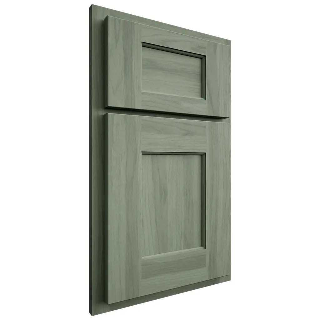 Shiloh Cabinetry Full Overlay Scottsdale Hickory Plain Cut Moss Door