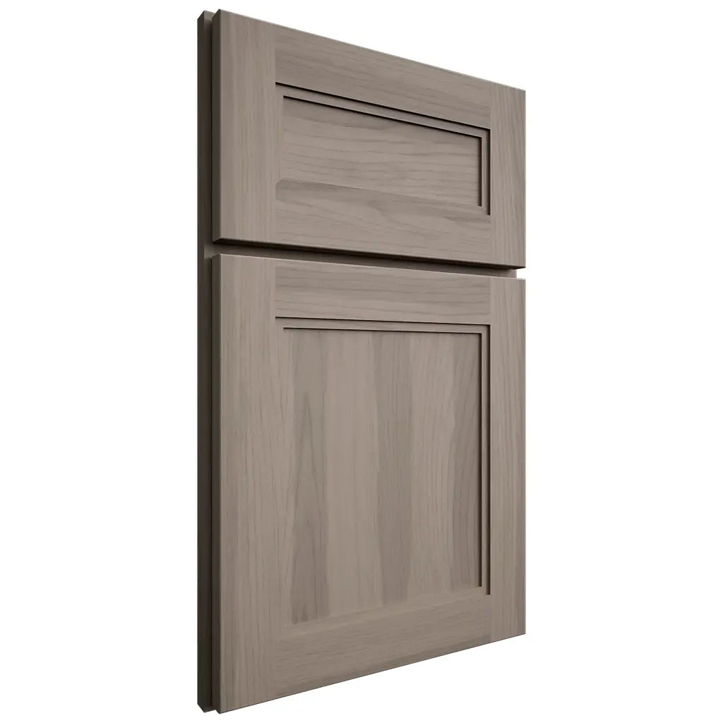 Shiloh Cabinetry Full Overlay Scottsdale Hickory Plain Cut Sterling Door
