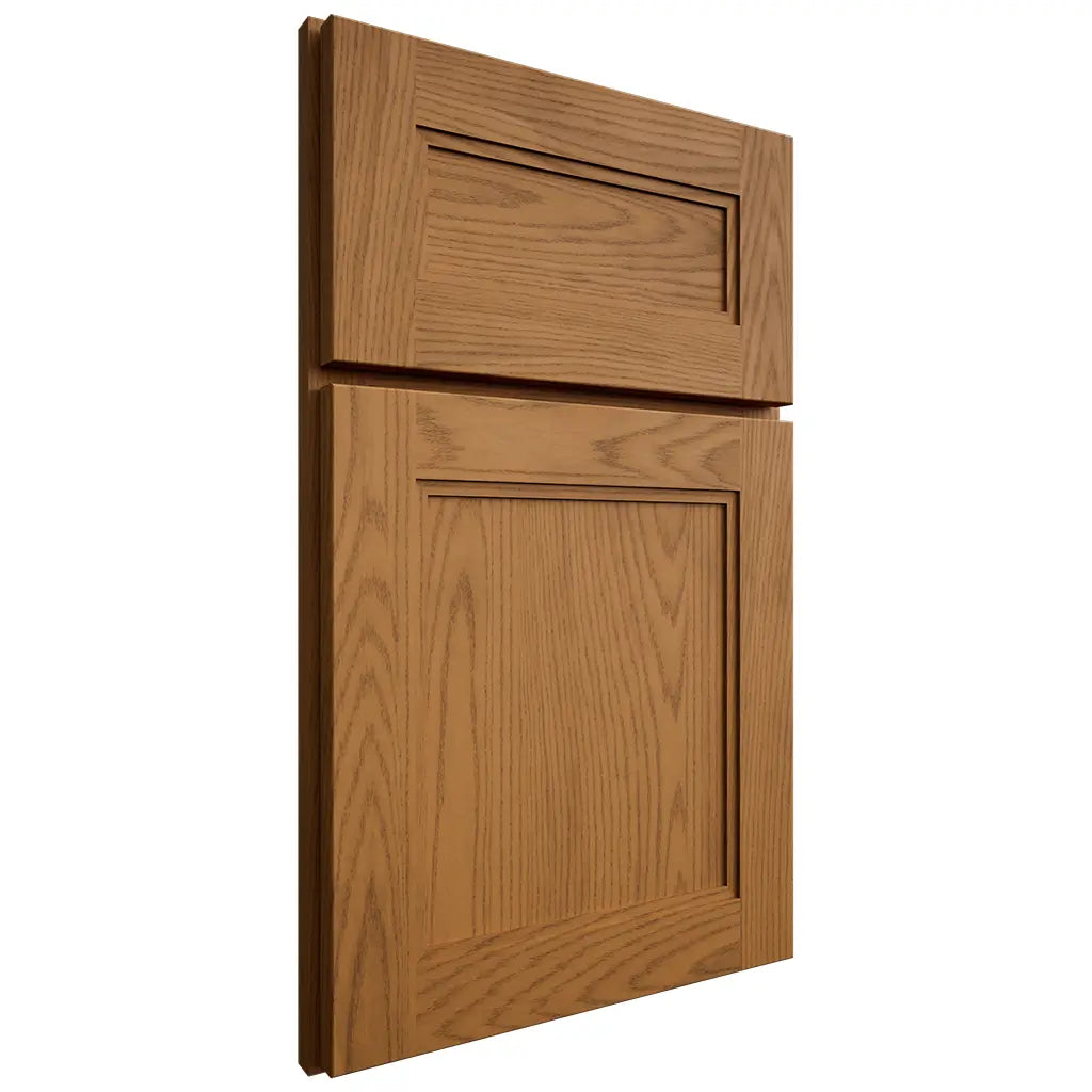 Shiloh Cabinetry Full Overlay Scottsdale Red Oak Plain Cut Autumn Door