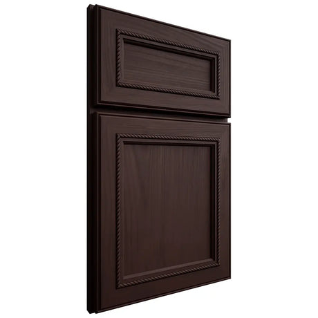 Shiloh Cabinetry Full Overlay Shelby Alder Plain Cut Bistre Door