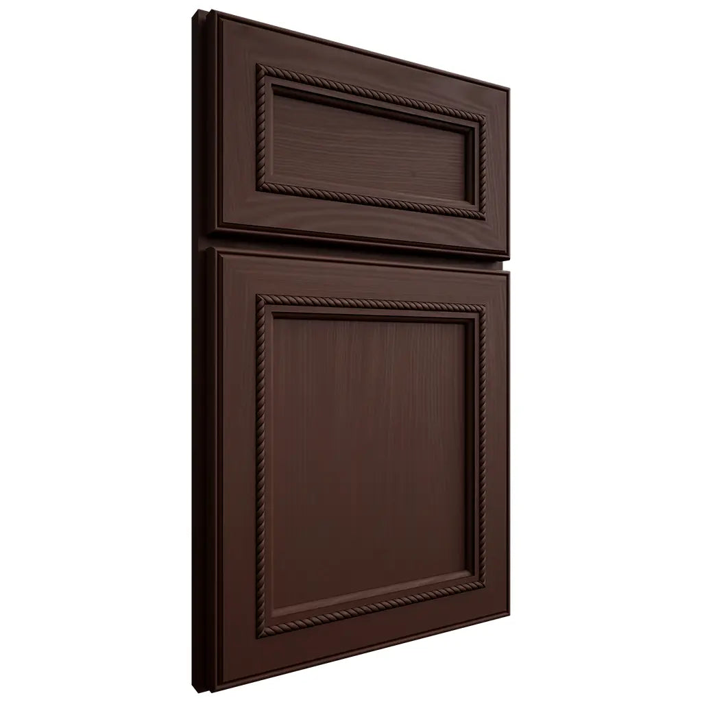 Shiloh Cabinetry Full Overlay Shelby Alder Plain Cut Umber Door