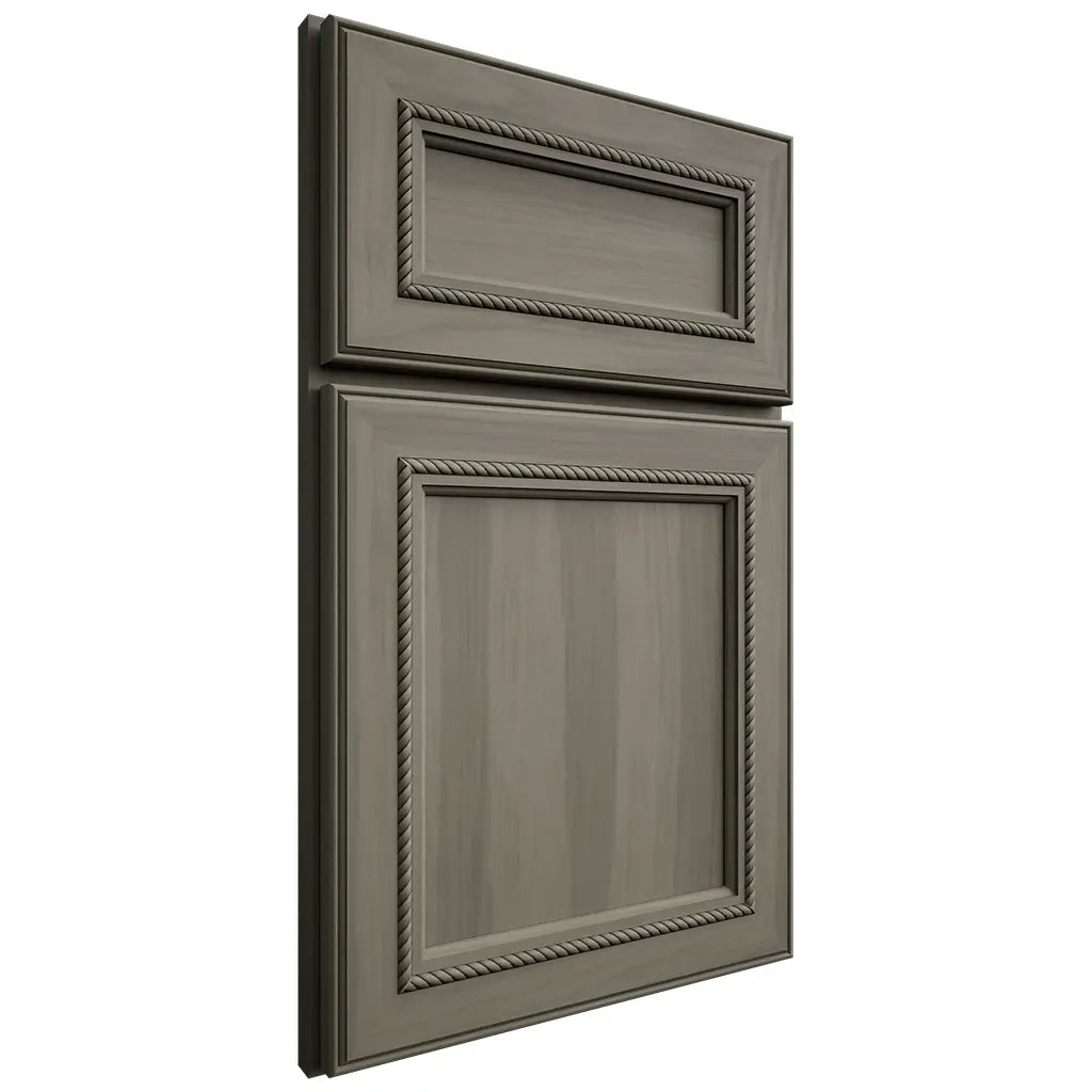 Shiloh Cabinetry Full Overlay Shelby Hickory Plain Cut Thyme Door