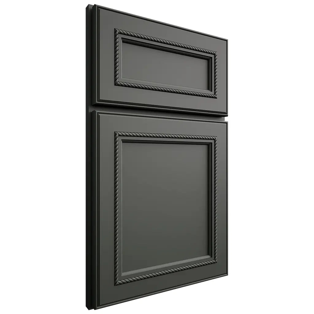 Shiloh Cabinetry Full Overlay Shelby Paintable Pewter Green Door