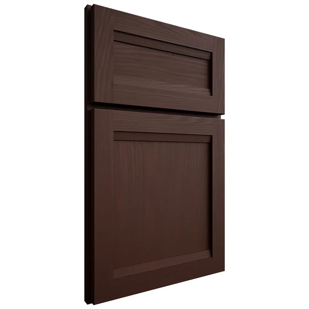 Shiloh Cabinetry Full Overlay Somerset Alder Plain Cut Umber Door