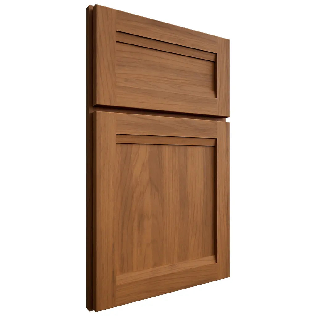 Shiloh Cabinetry Full Overlay Somerset Hickory Plain Cut Chestnut Door