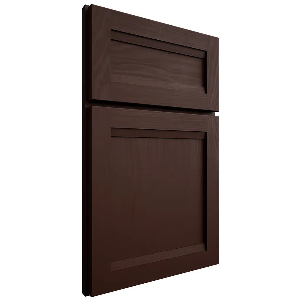 Shiloh Cabinetry Full Overlay Somerset Maple Plain Cut Cocoa Door