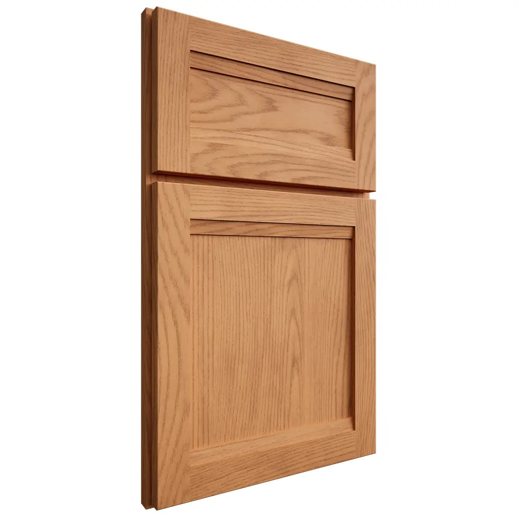 Shiloh Cabinetry Full Overlay Somerset Red Oak Plain Cut Medium Door
