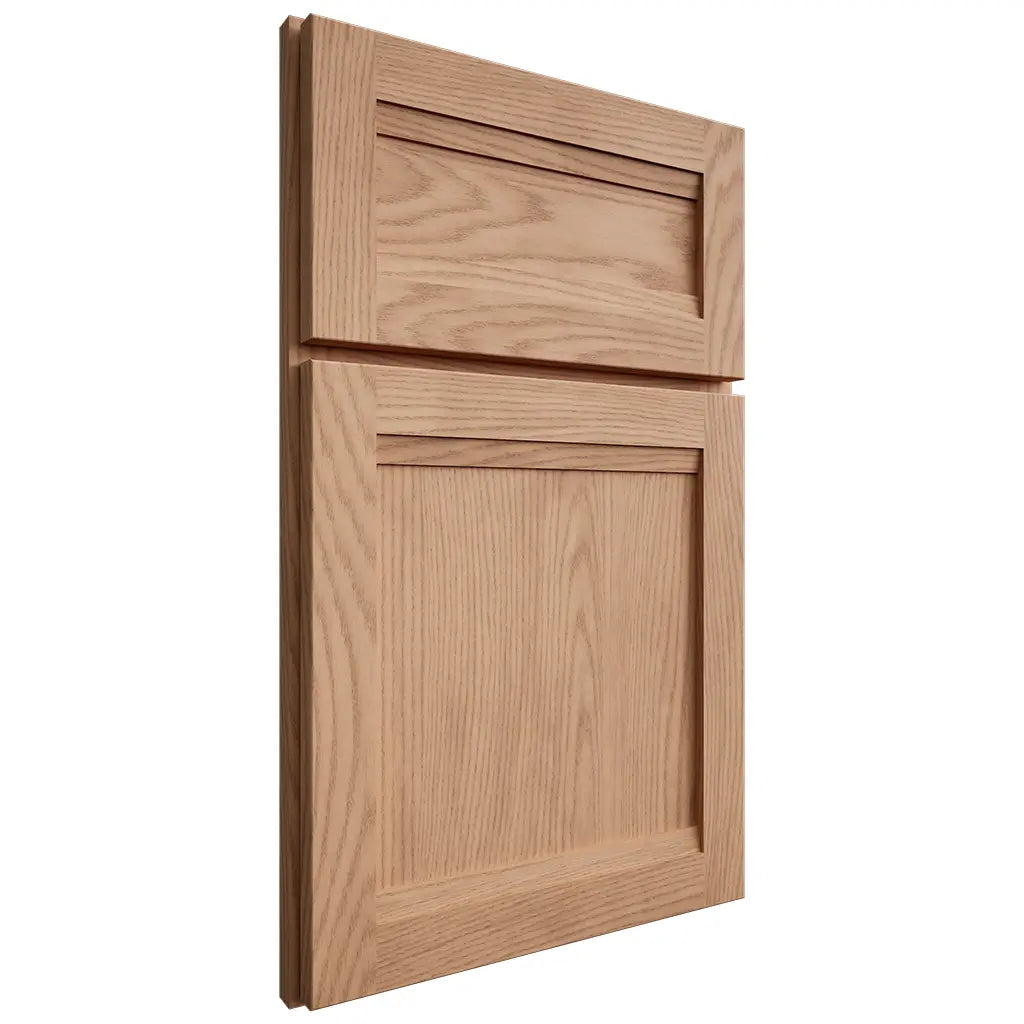 Shiloh Cabinetry Full Overlay Somerset Red Oak Plain Cut Natural Door