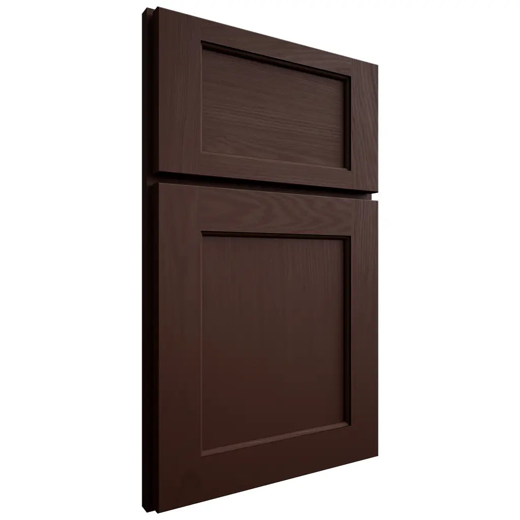 Shiloh Cabinetry Full Overlay Square Flat Maple Plain Cut Cocoa Door