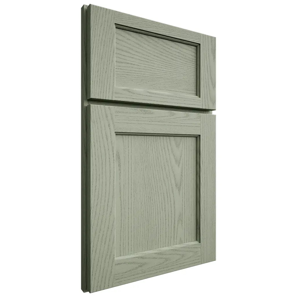 Shiloh Cabinetry Full Overlay Square Flat Red Oak Plain Cut Moss Door