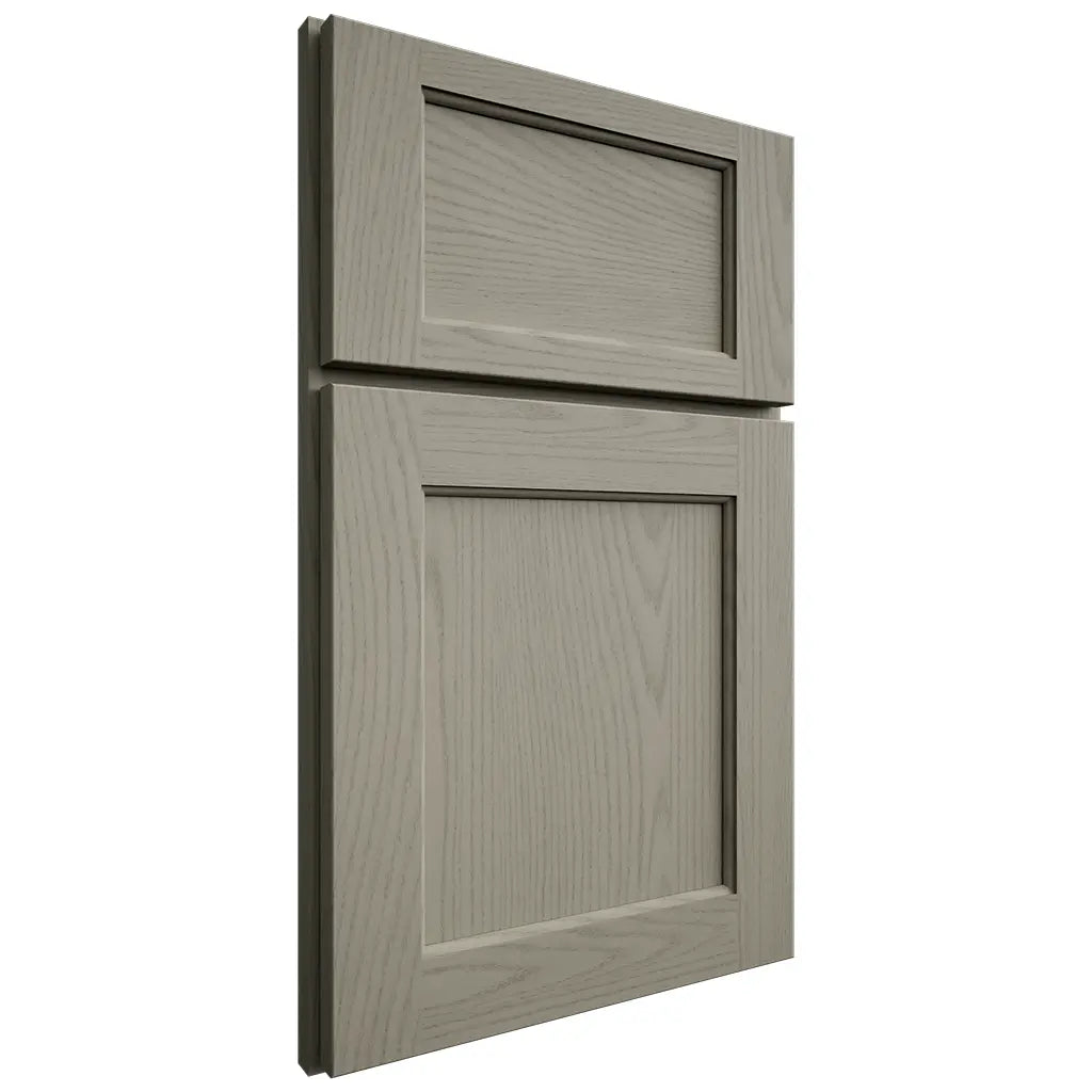 Shiloh Cabinetry Full Overlay Square Flat Red Oak Plain Cut Thyme Door