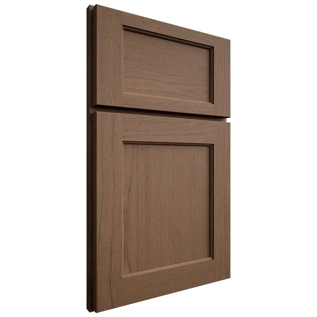 Shiloh Cabinetry Full Overlay Square Flat White Oak Plain Cut Autumn Door