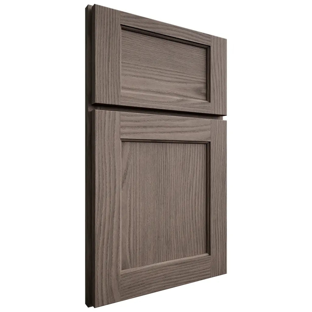 Shiloh Cabinetry Full Overlay Square Flat White Oak Plain Cut Clay Door