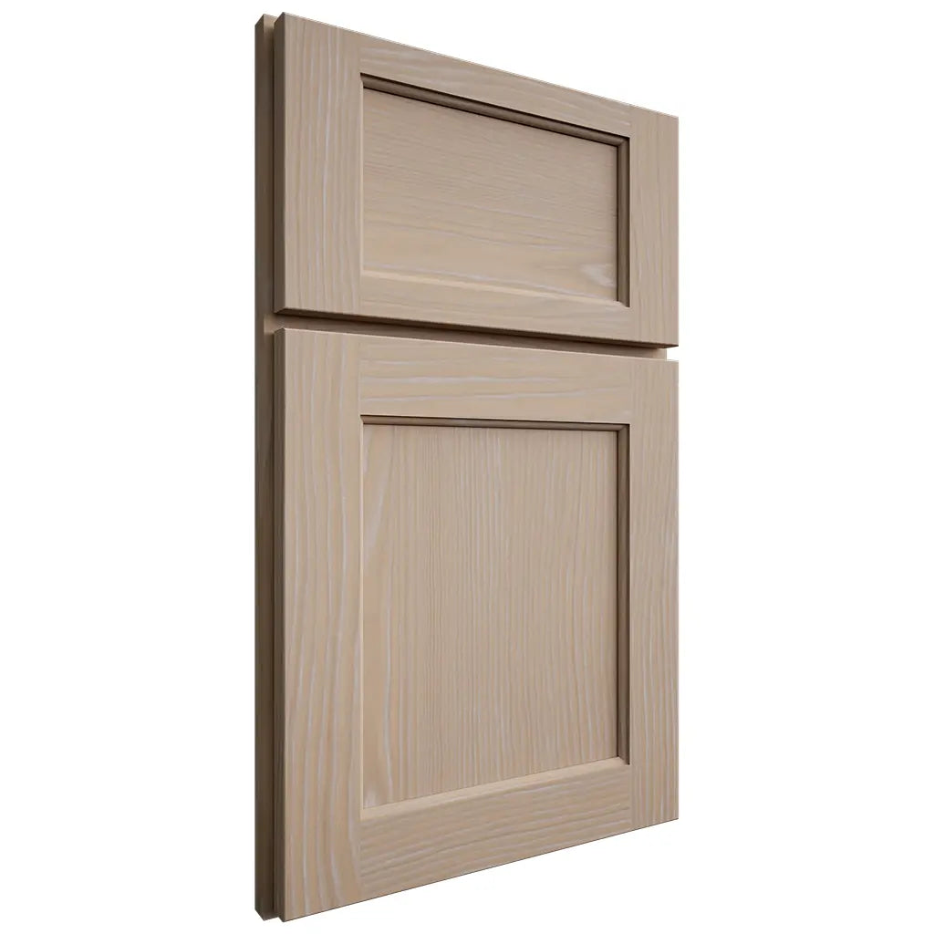 Shiloh Cabinetry Full Overlay Square Flat White Oak Plain Cut Straw Door
