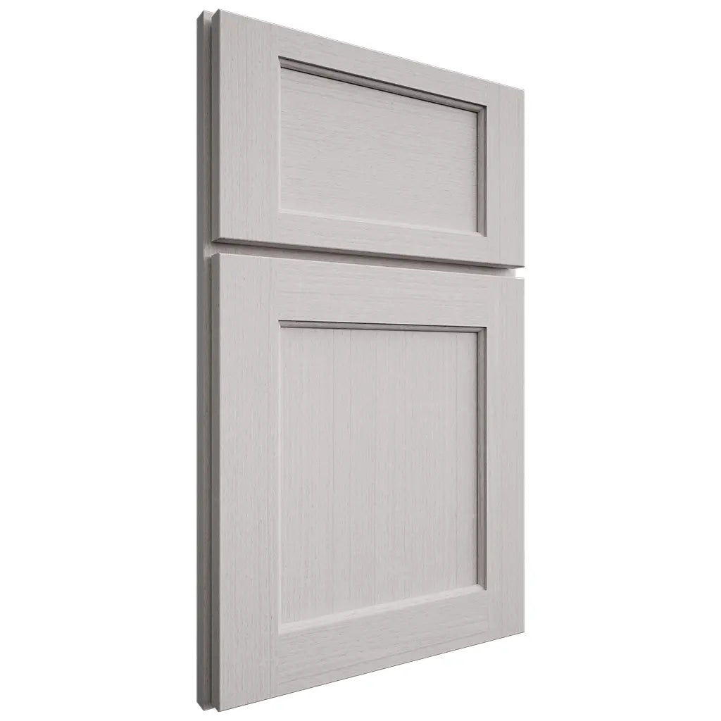 Shiloh Cabinetry Full Overlay Square Flat White Oak Quarter Sawn Cotton Door