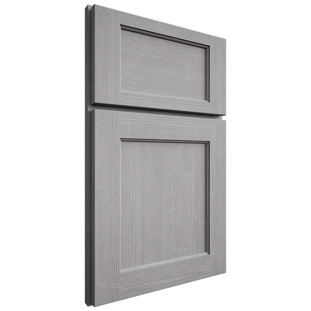 Shiloh Cabinetry Full Overlay Square Flat White Oak Quarter Sawn Stratus Door