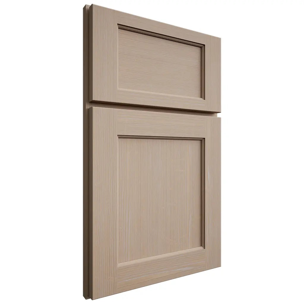 Shiloh Cabinetry Full Overlay Square Flat White Oak Quarter Sawn Straw Door