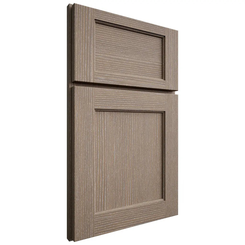 Shiloh Cabinetry Full Overlay Square Flat White Oak Rift Cut Almond Door