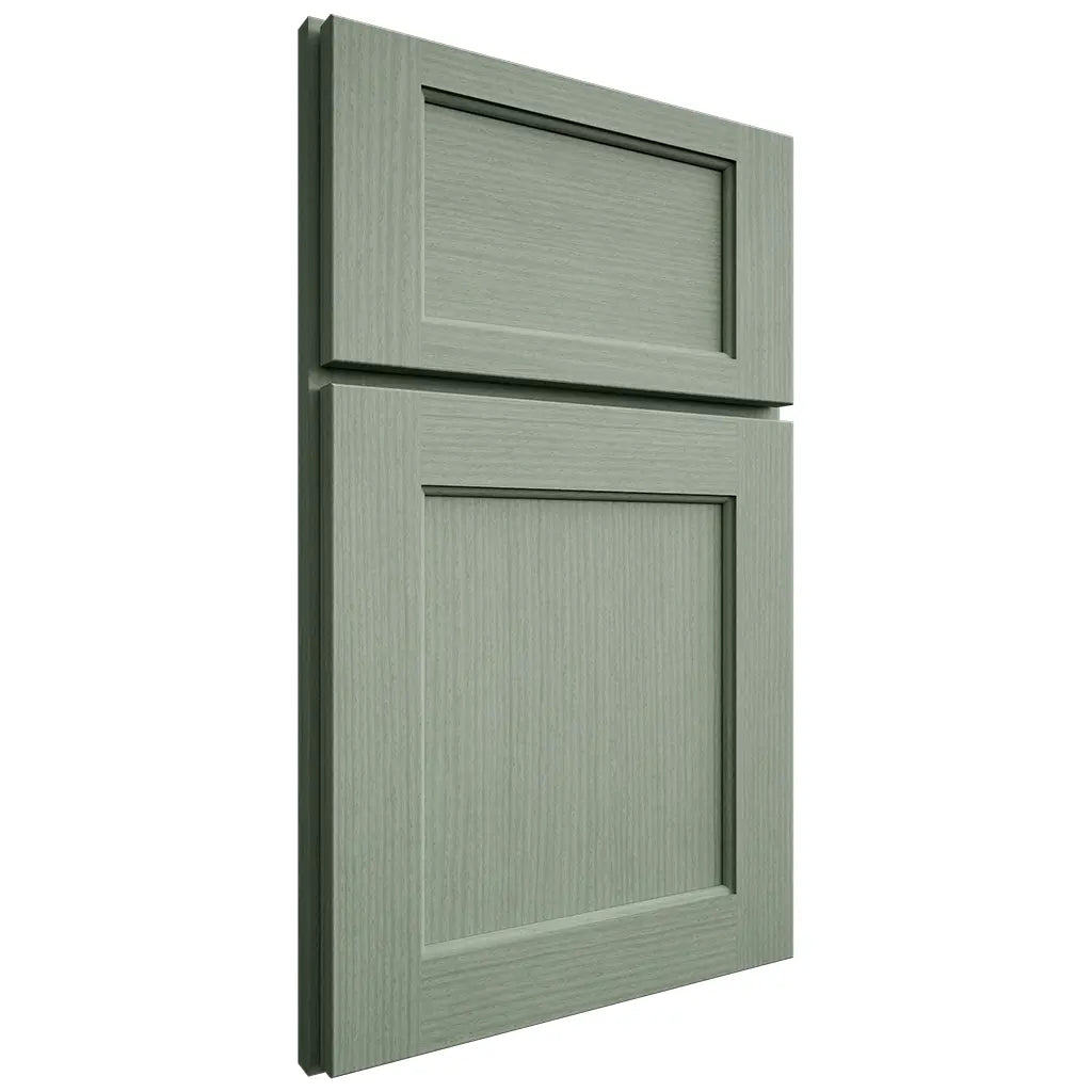 Shiloh Cabinetry Full Overlay Square Flat White Oak Rift Cut Moss Door