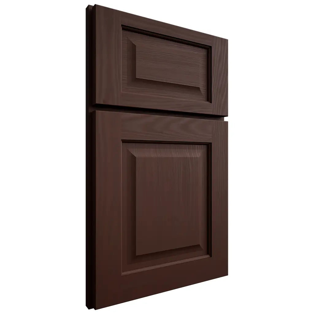 Shiloh Cabinetry Full Overlay Square Raised Alder Plain Cut Umber Door