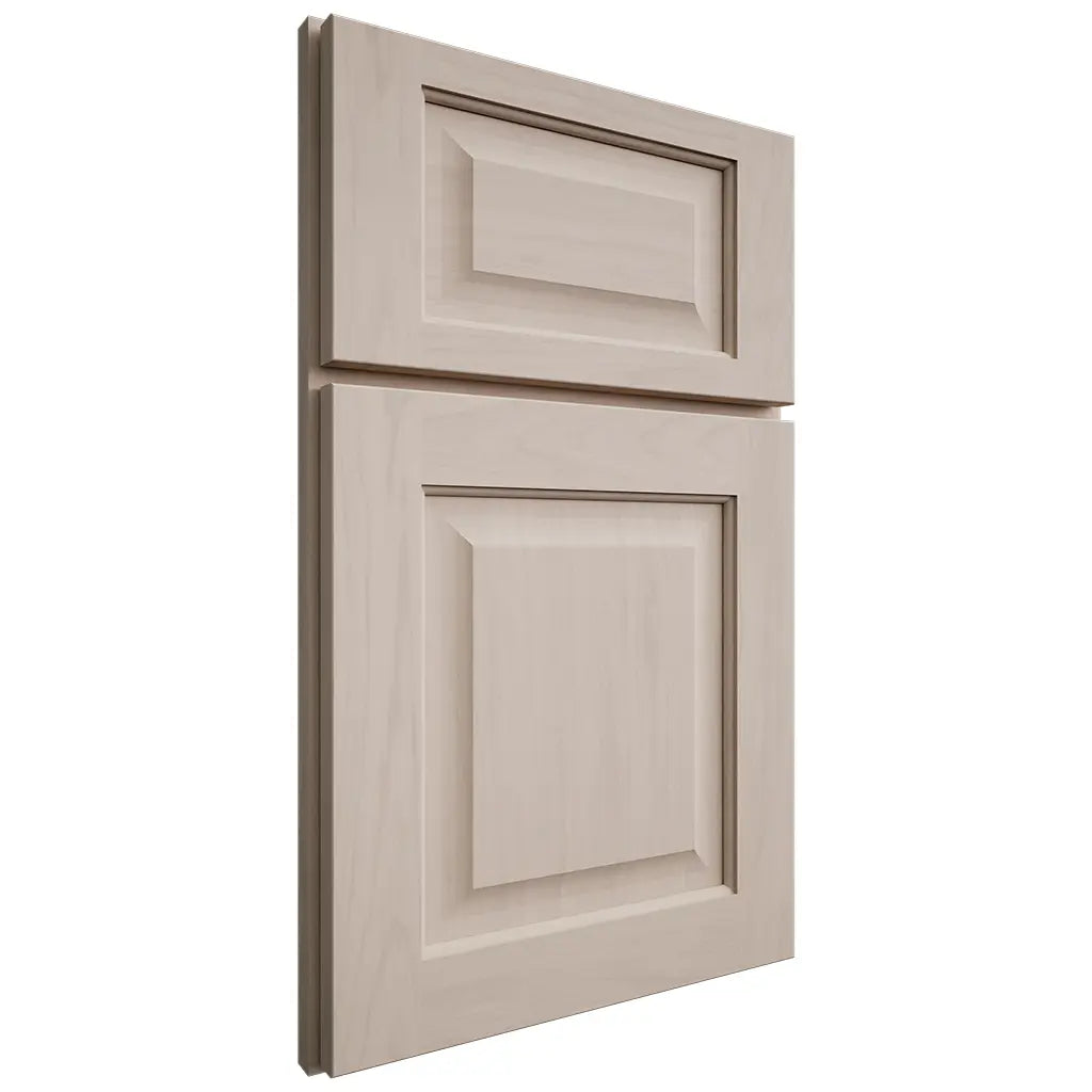 Shiloh Cabinetry Full Overlay Square Raised Alder Plain Cut White Sands Door
