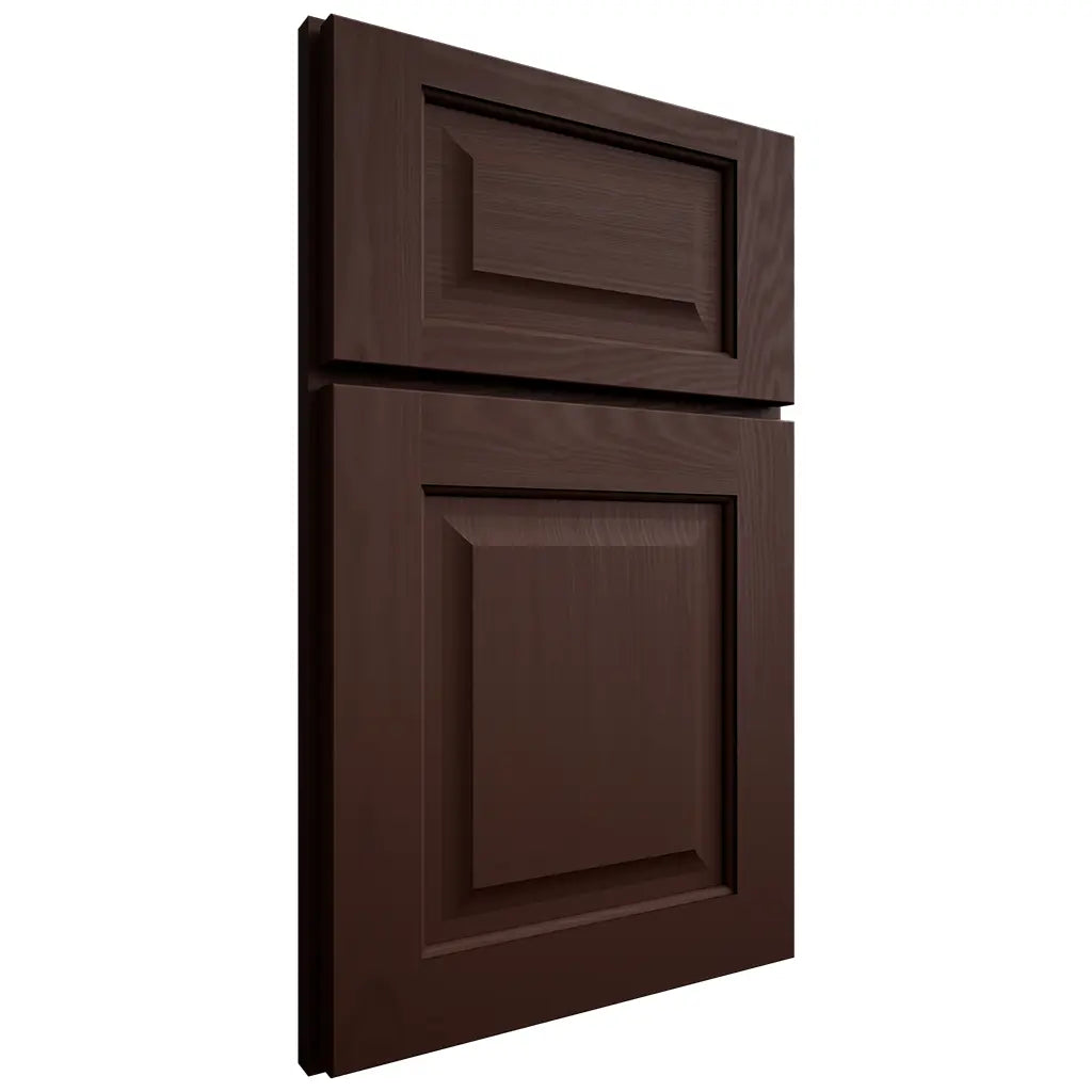 Shiloh Cabinetry Full Overlay Square Raised Maple Plain Cut Cocoa Door