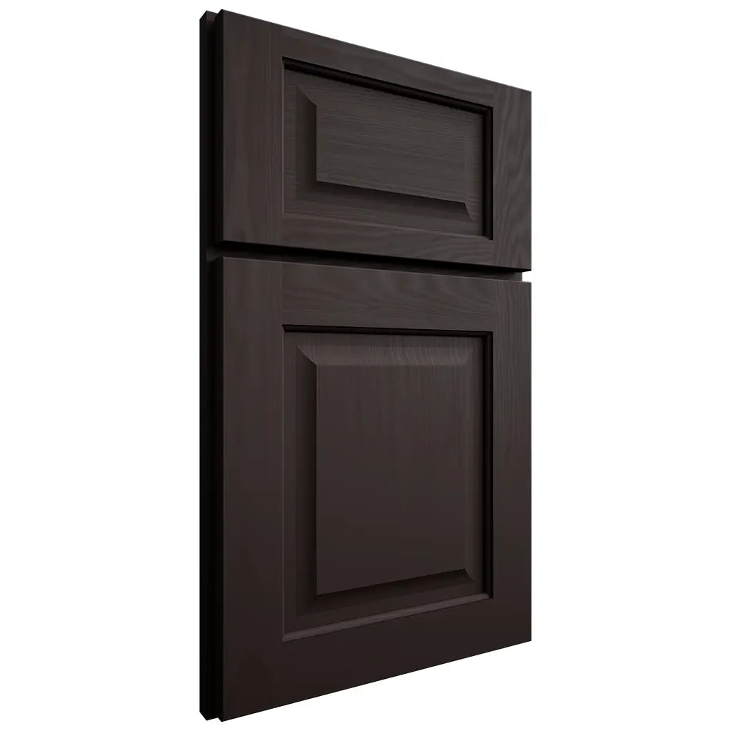 Shiloh Cabinetry Full Overlay Square Raised Maple Plain Cut Espresso Door