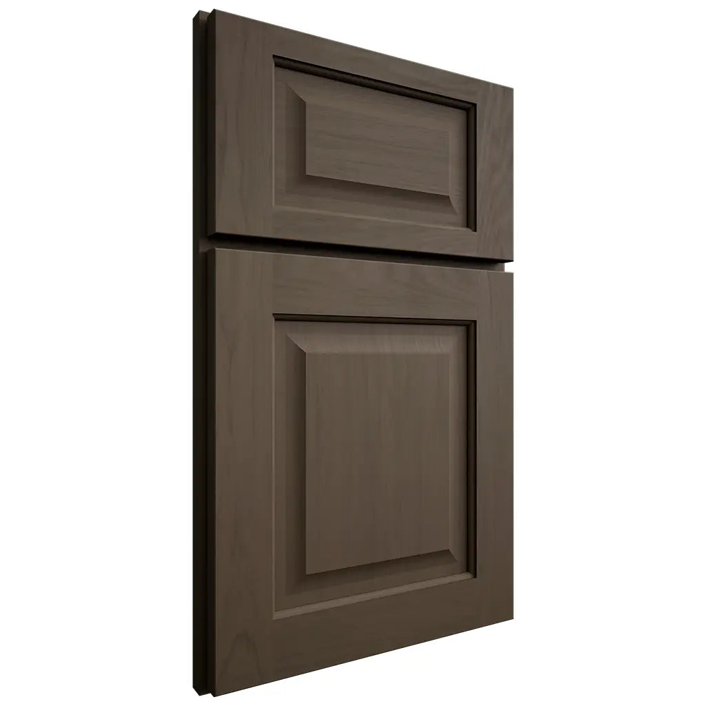 Shiloh Cabinetry Full Overlay Square Raised Maple Plain Cut Perfect Brown Door