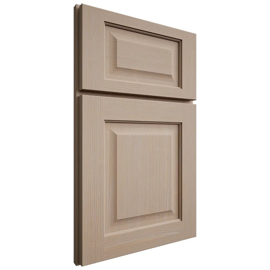 Shiloh Cabinetry Full Overlay Square Raised White Oak Quarter Sawn Straw Door