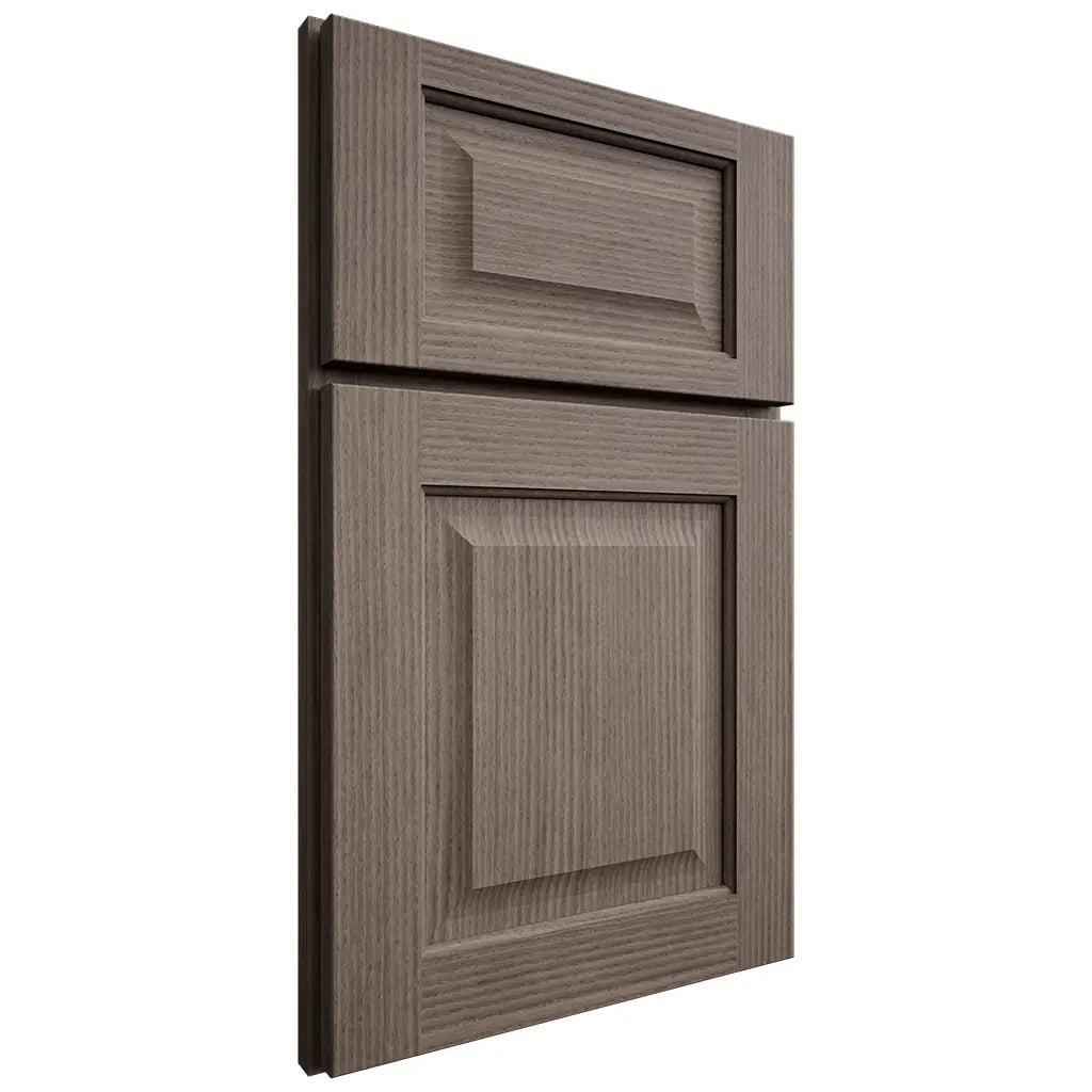 Shiloh Cabinetry Full Overlay Square Raised White Oak Rift Cut Clay Door