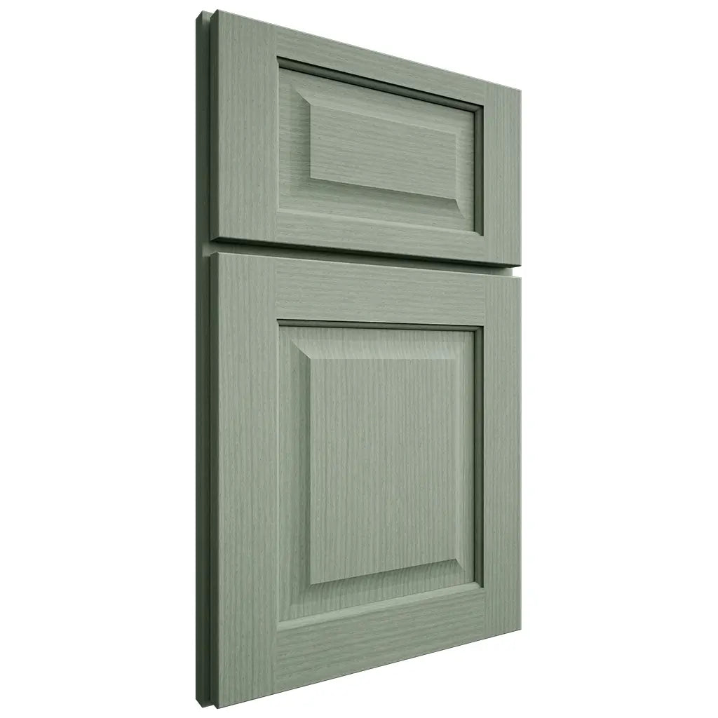 Shiloh Cabinetry Full Overlay Square Raised White Oak Rift Cut Moss Door