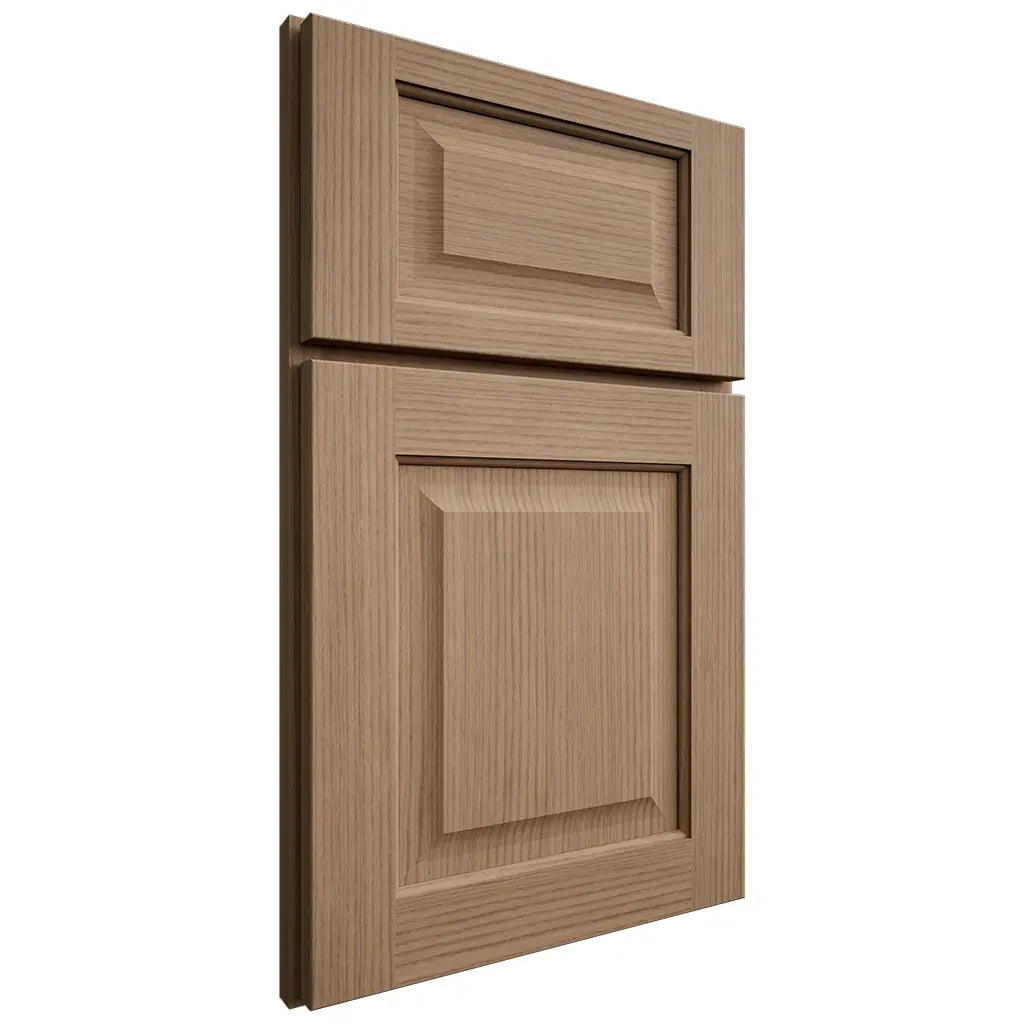 Shiloh Cabinetry Full Overlay Square Raised White Oak Rift Cut Natural Door