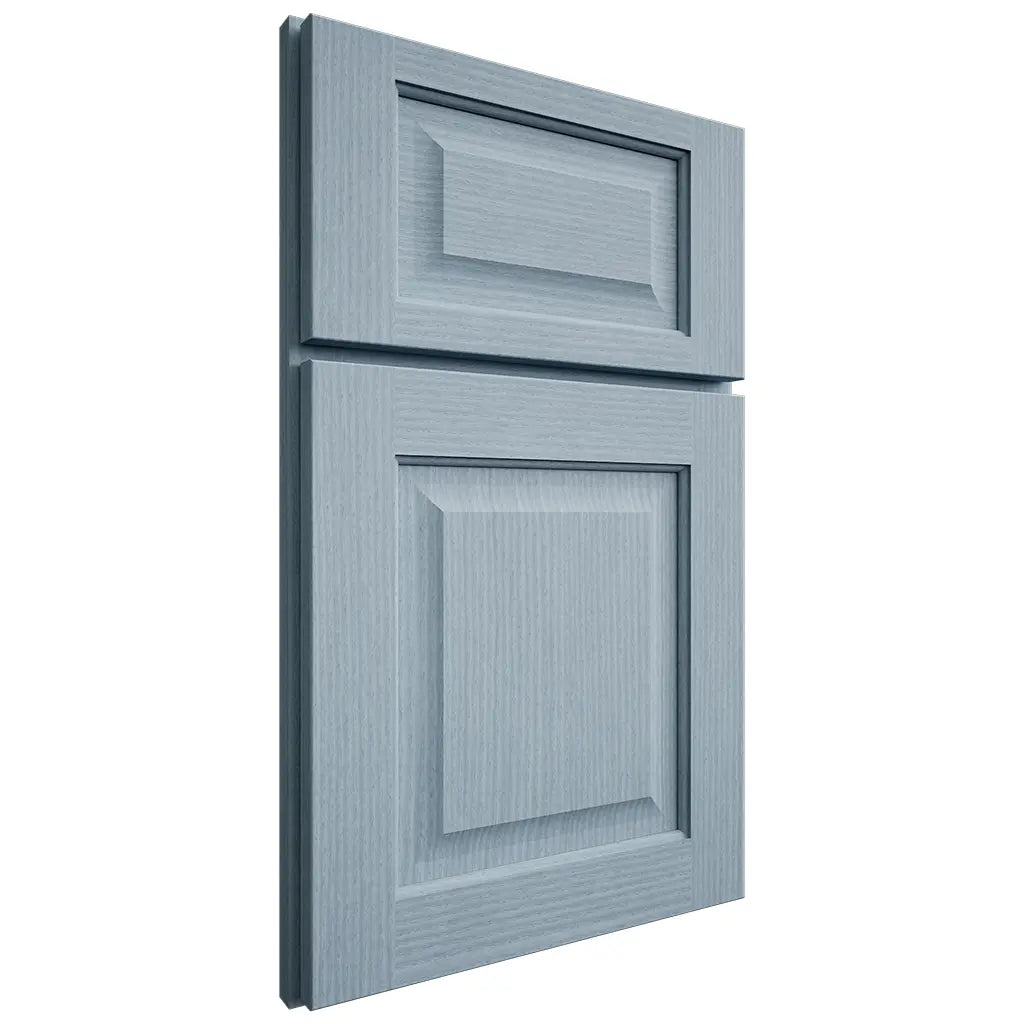 Shiloh Cabinetry Full Overlay Square Raised White Oak Rift Cut Sky Door