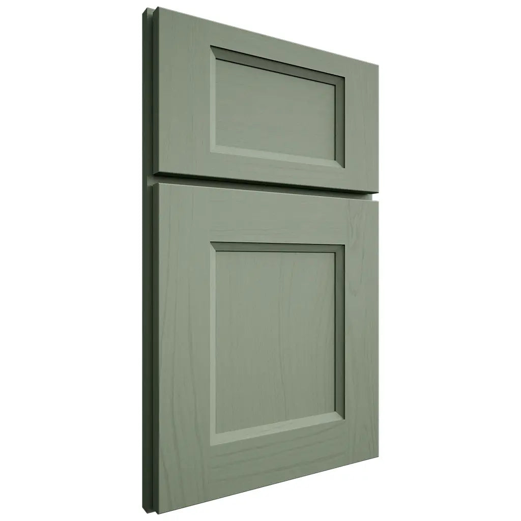Shiloh Cabinetry Full Overlay Statesville Poplar Plain Cut Moss Door