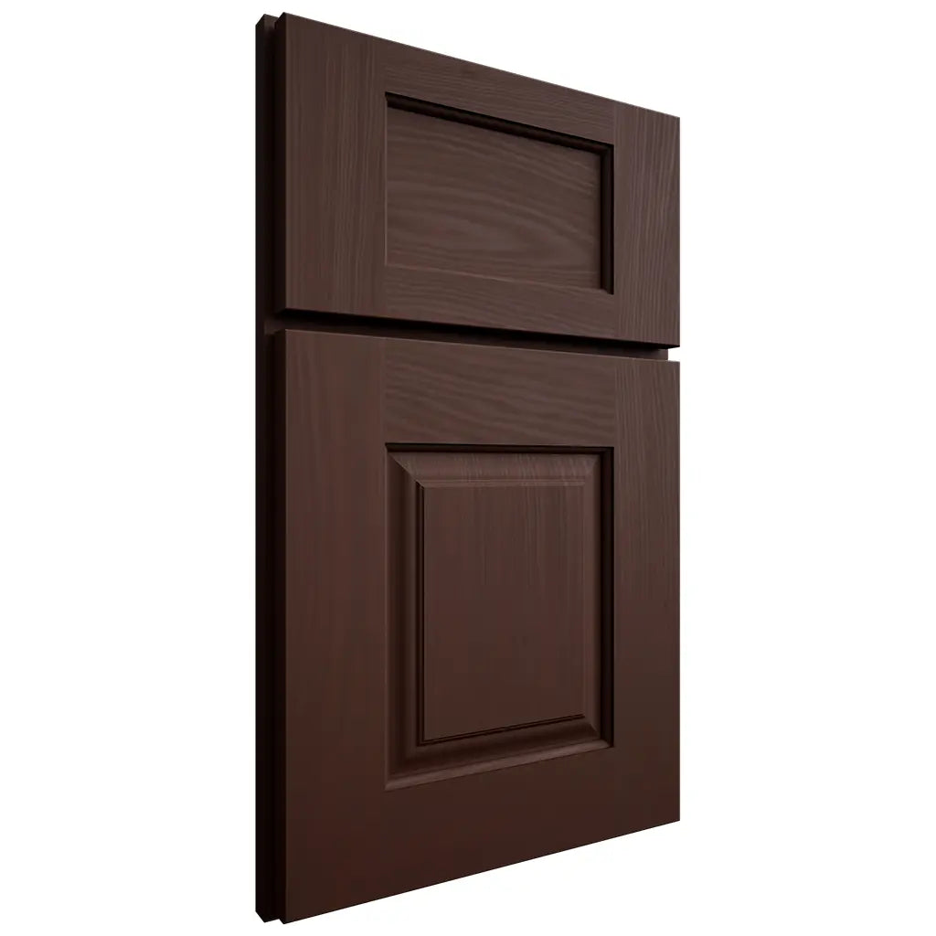 Shiloh Cabinetry Full Overlay Summit Alder Plain Cut Umber Door