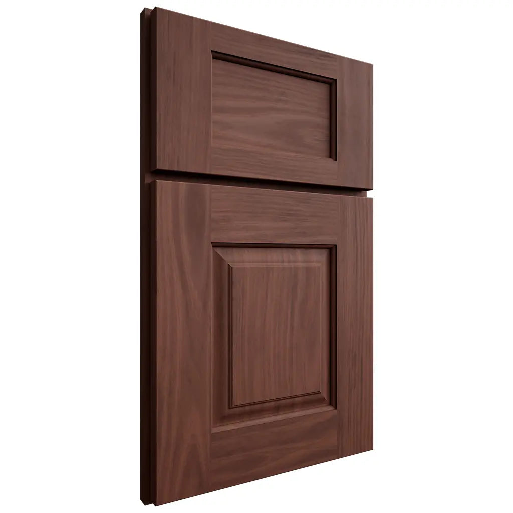 Shiloh Cabinetry Full Overlay Summit Cherry Plain Cut Bourbon Door