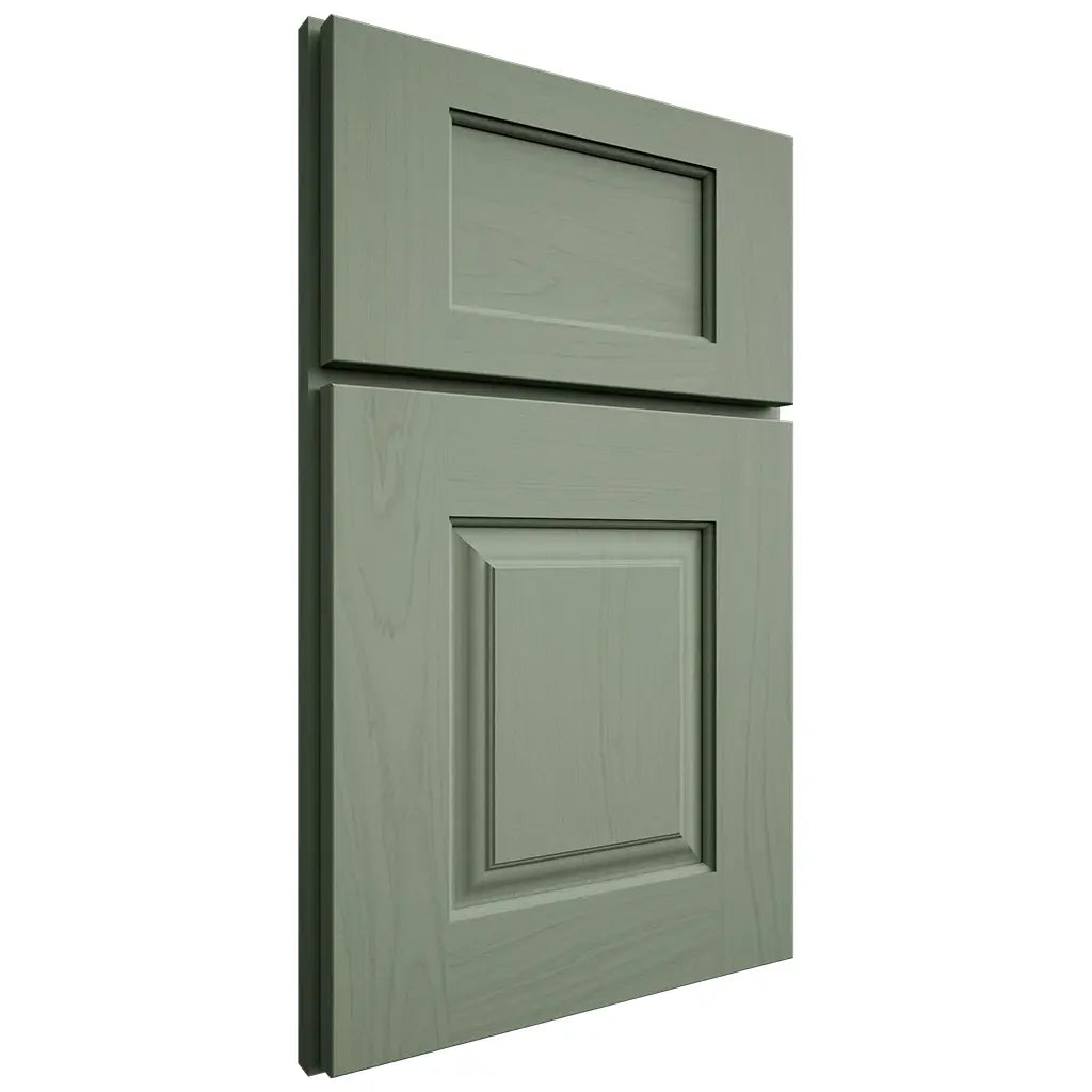 Shiloh Cabinetry Full Overlay Summit Poplar Plain Cut Moss Door