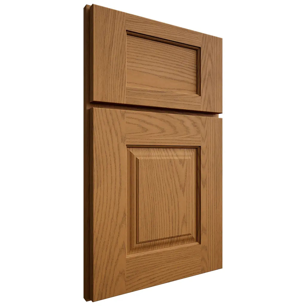 Shiloh Cabinetry Full Overlay Summit Red Oak Plain Cut Autumn Door