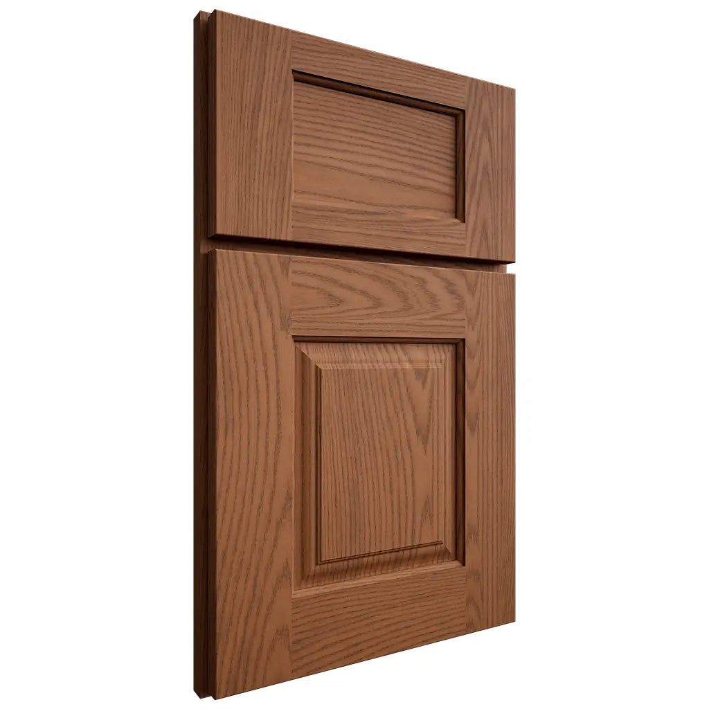 Shiloh Cabinetry Full Overlay Summit Red Oak Plain Cut Braun Door