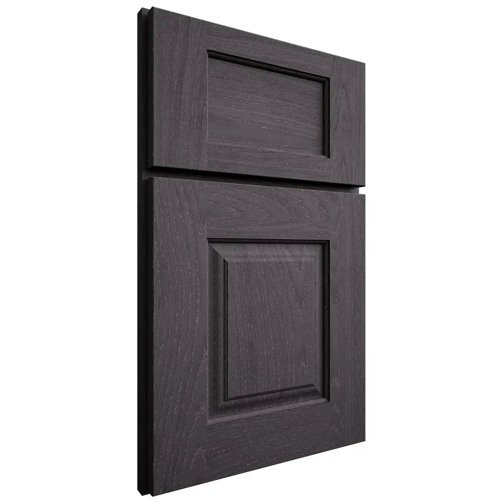 Shiloh Cabinetry Full Overlay Summit Red Oak Plain Cut Harbor Door