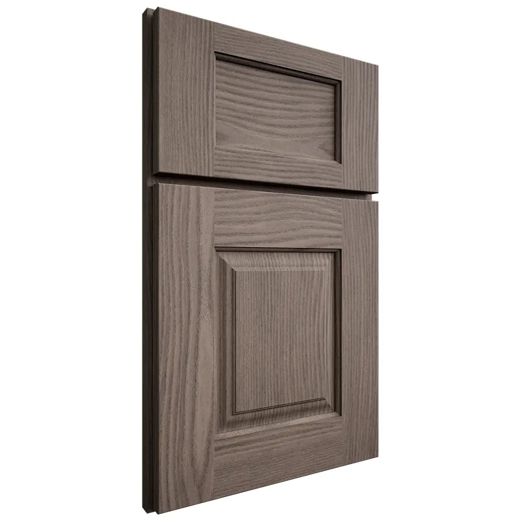 Shiloh Cabinetry Full Overlay Summit White Oak Plain Cut Clay Door