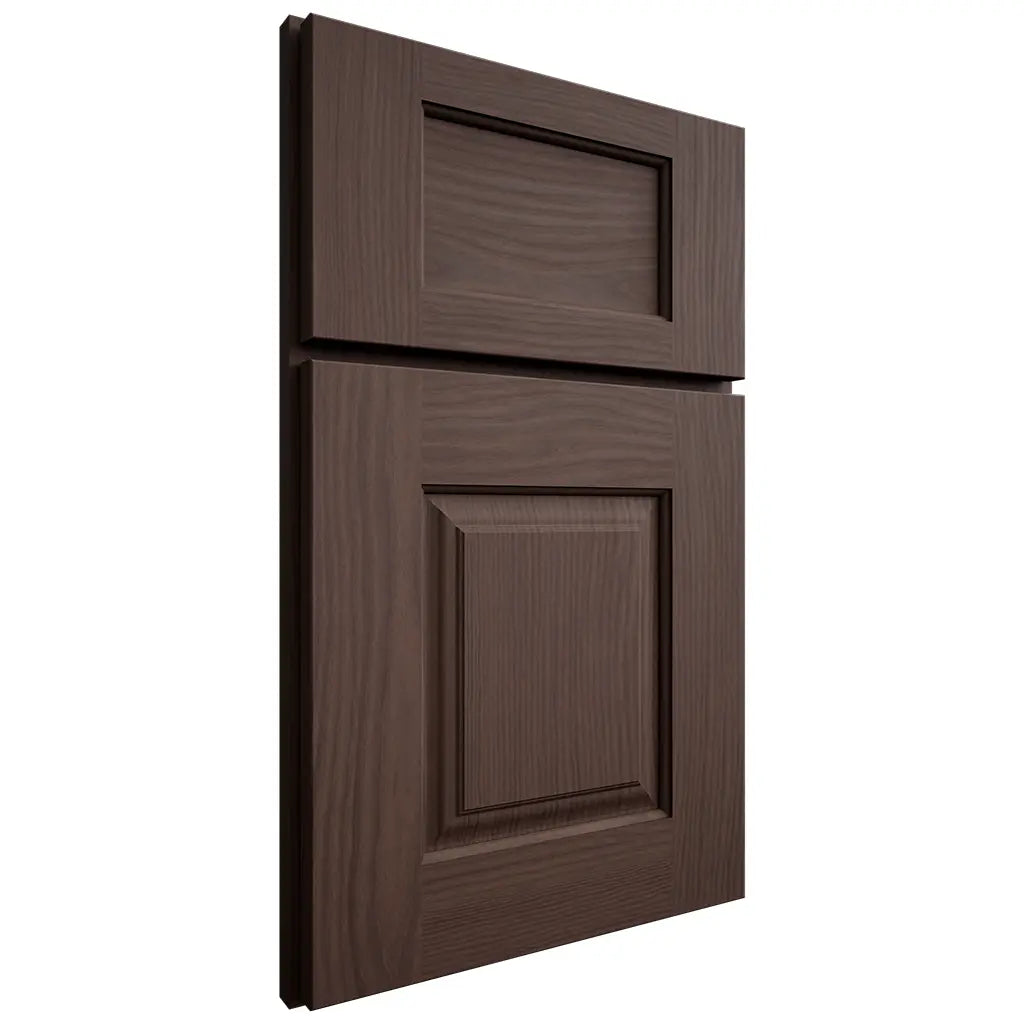 Shiloh Cabinetry Full Overlay Summit White Oak Plain Cut Dusk Door