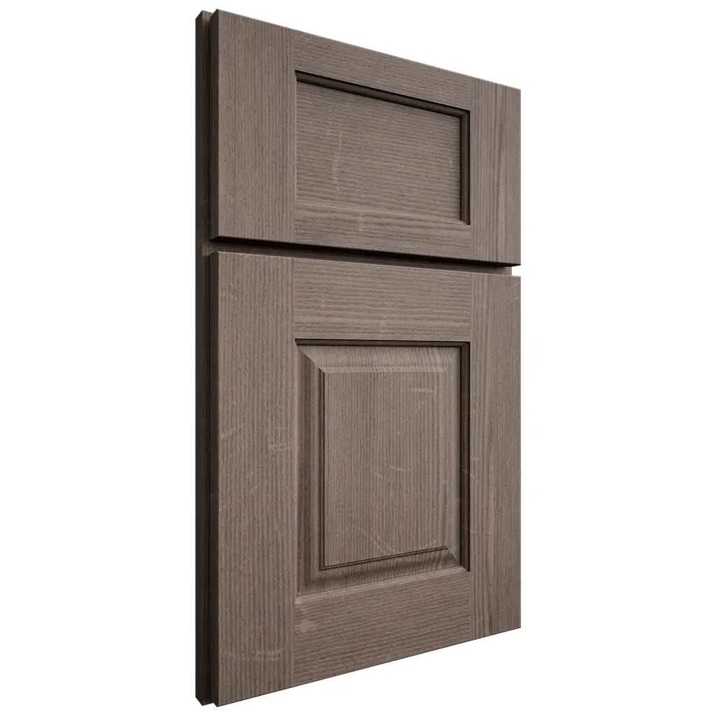 Shiloh Cabinetry Full Overlay Summit White Oak Quarter Sawn Clay Door